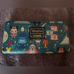 Loungefly Disney Parks Blue Character Wallet-discontinued print